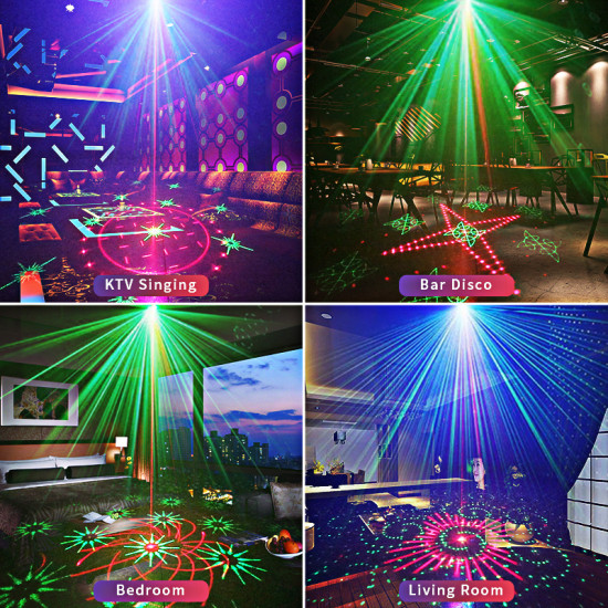 USB Mini Music Voice Control Laser Projector for Home Wedding Or Bar