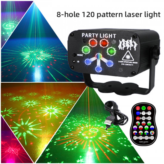 Rechargeable 240 Pattern and Purple Lamp Ball  Laser Projector