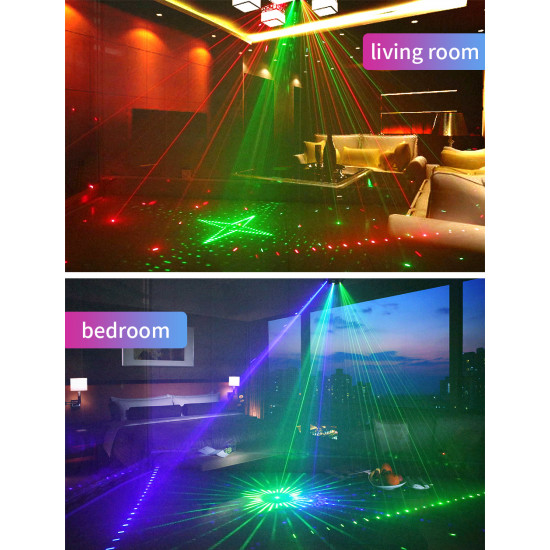 15 Eyes LED Strobe Laser Lights  Projector Music for Parties 