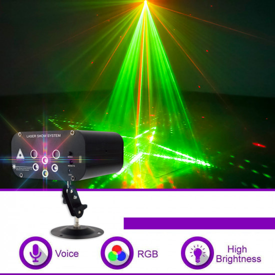 6 Beam 64 Pattern LED Laser Laser Projector For Christmas