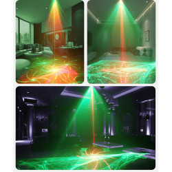 USB ReChargeable Led Green Strobe LED Laser Projector