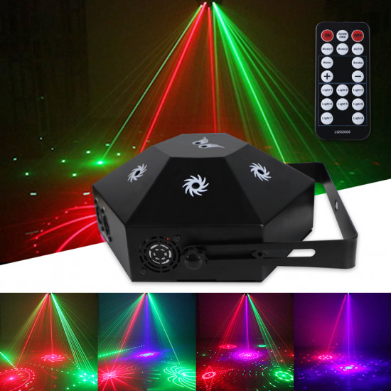 Professional 8 Eyes Stage Projector RGB  Light 